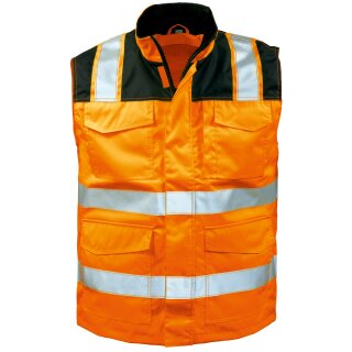 *MIRKO* WARNSCHUTZWESTE ORANGE/SCHWARZ - ELYSEE®, EN ISO 20471/2, EN ISO 13688
