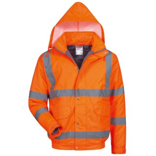 *EUGEN* WARNSCHUTZ PILOTJACKE ORANGE - SAFESTYLE®, EN ISO 20471, EN343