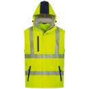 *JORIS* WATTIERTE WARNSCHUTZ-SOFTSHELLJACKE - SAFESTYLE GELB/MARINE, EN ISO 20471/3