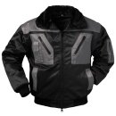 *ASKIM* PILOTJACKE SCHWARZ/GRAU ÄRMEL ABNEHMBAR -...