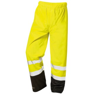 *DIRK* WARNSCHUTZ PU-REGENBUNDHOSE - NORWAY, GELB/SCHWARZ EN ISO 20471 Kl. 1, EN 343 Kl. 3/1