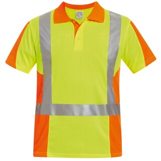 *ZWOLLE*WARNSCHUTZ-POLOSHIRT, GELB/ORANGE - ELYSEE®, EN ISO 20471/2